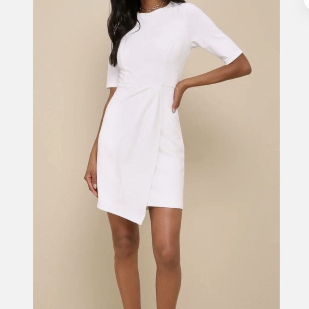 NWT Lulu's Elegant White Dress. Size S.